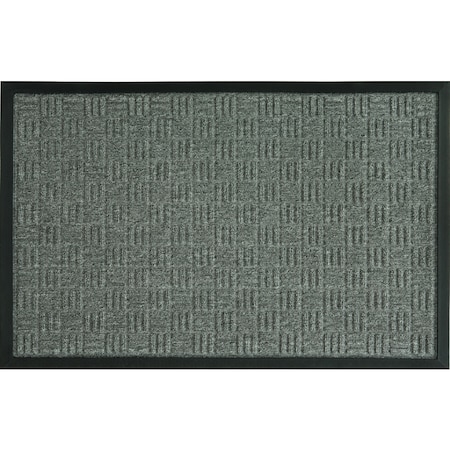 Sports Licensing Solutions Sports Licensing Solutions 18 in. W X 30 in. L Gray Parquet Rubber Door Mat 58775